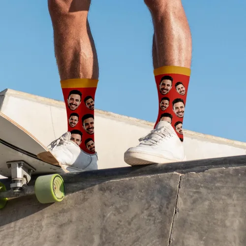 Miniatura 56 de Artsadd Calcetines personalizados para mujeres y hombres, amantes de los perros y gatos, regalos divertidos unisex personalizados