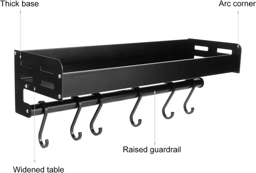 Miniatura 4 de Estante para especias, soporte de pared con doble instalación, organizador de condimentos para utensilios de cocina, despensa, almacenamiento