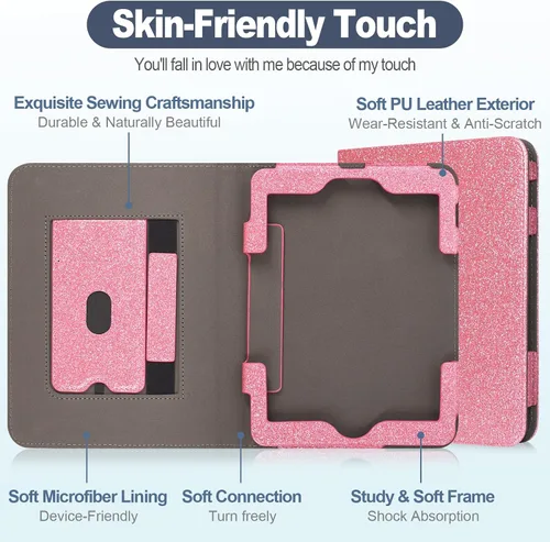 Miniatura 5 de Caweet Funda para Nook GlowLight 4 Plus de 7.8 pulgadas versión 2023, funda protectora plegable de piel sintética de alta calidad con ranura