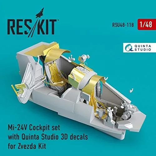 Miniatura 2 de Reskit RSU48-0118 - Juego de bañera 1/48 Mi-24 (V) con kit de calcomanías Quinta Studio 3D