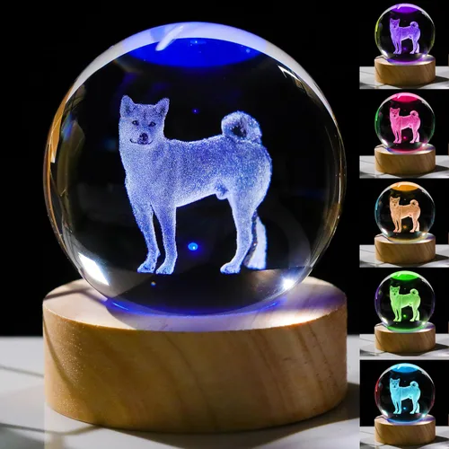 Miniatura 42 de Regalos de ajolote 3D para mujer, bola de cristal de 2.362 in, figuras de ajolote, decoración de animales de cristal, artículos de animales
