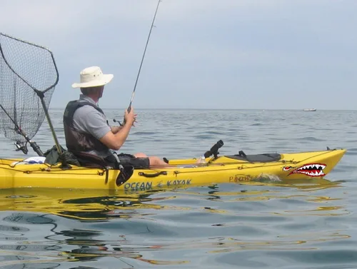 Miniatura 5 de 2 calcomanías de kayak con dientes de tiburón, impermeables, divertidos, accesorios gráficos para kayak, canoa, pesca, barco, automóvil, camión