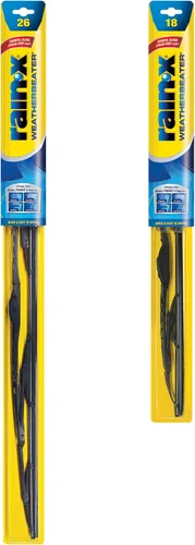 Rain-X 820145 WeatherBeater - Escobillas limpiaparabrisas de 26" y 18" (Paquete de 2), escobillas limpiaparabrisas automotrices de repuesto que
