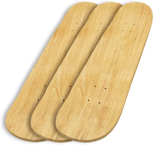 Tablas de patineta en blanco de 31 x 8 pulgadas, natural, patineta de doble cola de arce de 7 capas, ideal para reemplazo, pintura artística y