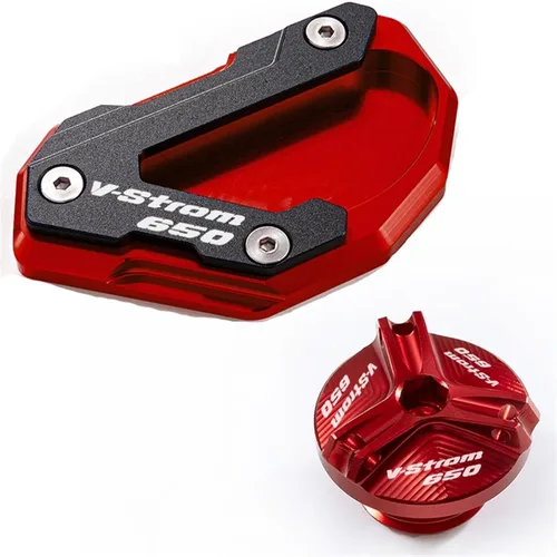 Miniatura 13 de Soporte de extensión lateral Soporte de extensión y tapa de llenado de aceite para Suzuki DL650 V-Strom 650 XT 650XT Vstrom650 (Color A Negro)