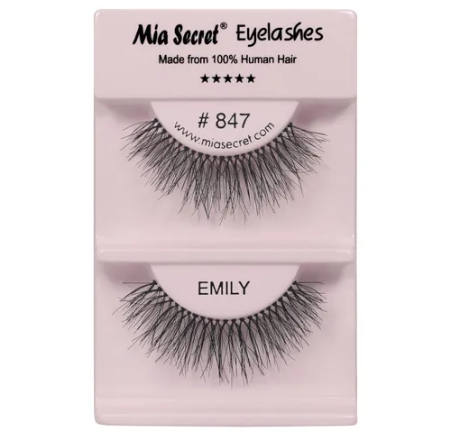 Miniatura 23 de Mia Secret Demi Wispies - Pestañas postizas de estilo natural, pestañas de tira fina, banda transparente invisible, pestañas de cabello humano