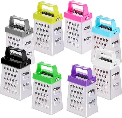 Miniatura 8 de 8 unidades de mini rallador de queso, rallador profesional de caja de acero inoxidable, ajo, jengibre, triturador de alimentos pequeños, especias