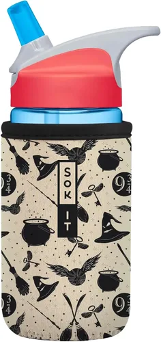 Miniatura 18 de Sok It BotlSok Funda para botella de agua con cubierta de neopreno aislante (Floral abstracto, se ajusta a CamelBak o Nalgene de 12 onzas)
