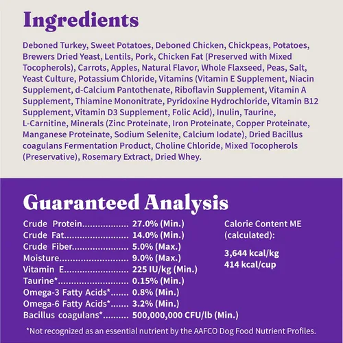 Miniatura 9 de Halo Holistic - Alimento para perros con fórmula de pavo y batata sin jaula, alimento seco sin granos, para un apoyo saludable del peso, croquetas
