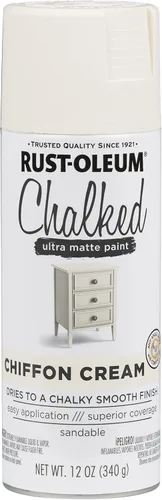 Rust-Oleum Pintura en Aerosol Ultramate Chalked Todo-en-Uno Crema Chiffon | Cobertura de Una Capa | Sin Necesidad de Imprimación, Lijado o Capa Gasa