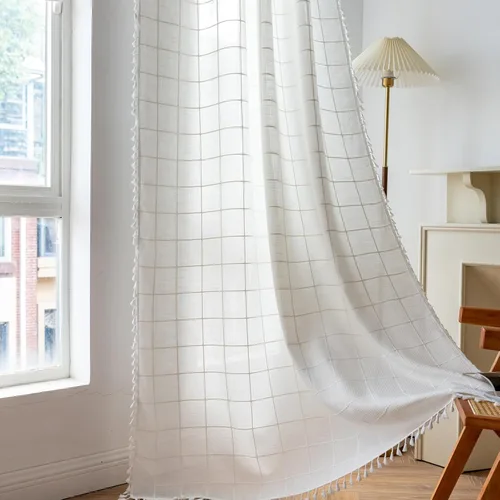 Miniatura 20 de STACYPIK Cortinas rústicas florales para ventana, cortinas semiopacas transpirables de 63 pulgadas de largo, 2 paneles lavables, cortinas filtrantes
