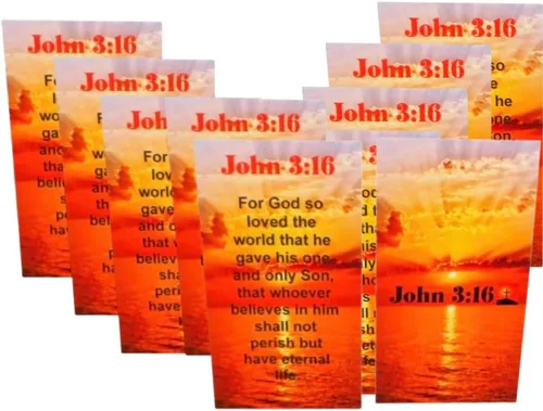 Miniatura 4 de Westmon Works Juan 3:16 Tarjeta Santa a granel Paquete de oración Biblia cristiana Escritura Pasaje Tres Dieciséis Paquete para Escuelas