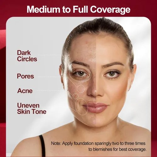 Miniatura 6 de FV Base de maquillaje líquida dewy, fórmula hidratante suave y ligera, cobertura media-completa de larga duración con acabado natural, base Beige