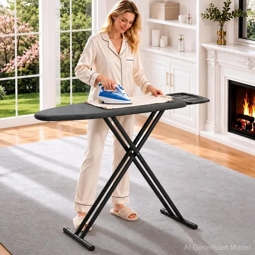 APEXCHASER Tabla de Planchar de Tamaño Completo, Conjunto de Tabla de Planchar y Plancha con Altura Ajustable, Tablas de Planchar Plegables de