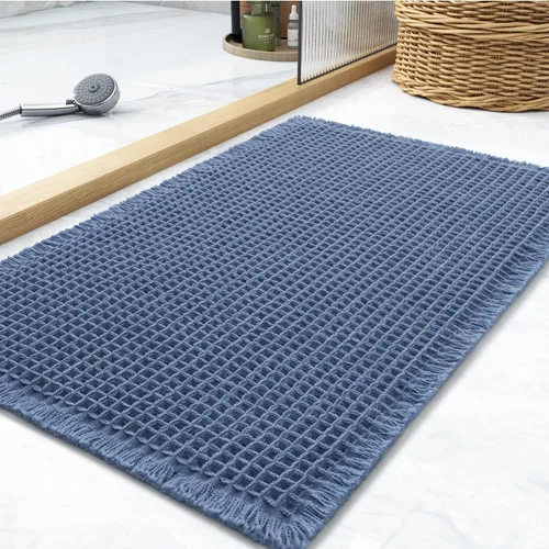 Miniatura 26 de tchdio Tapete de baño con borlas, súper absorbente, antideslizante, ultrasuave, lavable a máquina, con borlas, para el suelo del baño, junto a