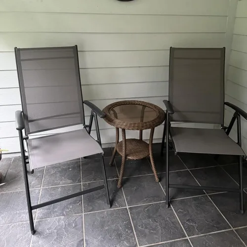 Miniatura 7 de Crestlive Products. Conjunto de 2 sillas plegables de patio, 7 niveles ajustables, reclinables, con respaldo alto, para exterior, sillas de césped