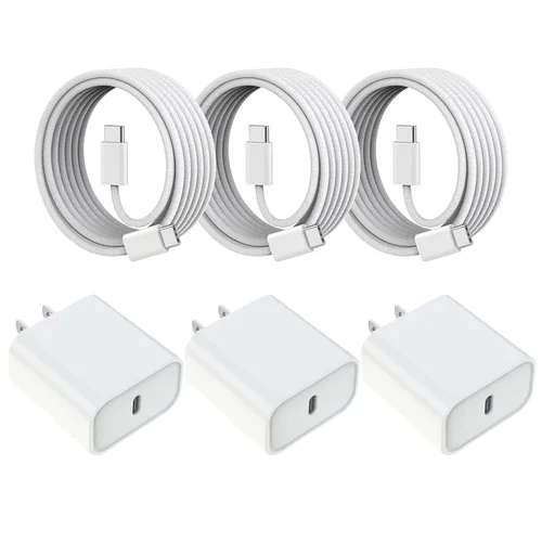 Miniatura 8 de Cargador rápido para iPhone 17/16/15, carga rápida extra larga de 10 pies, paquete de 3 bloques USB-C a USB C, cable de carga rápida para iPhone