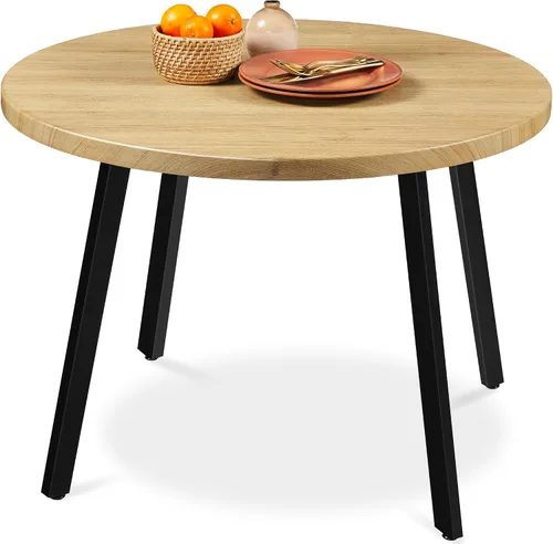 Miniatura 11 de Best Choice Products Mesa de comedor redonda de mediados de siglo moderna de 35.5 pulgadas, comedor que ahorra espacio para el hogar, cocina, Negro