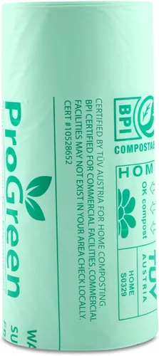 Miniatura 3 de Bolsas de compostaje de 33 galones, bolsas de basura compostables, extra gruesas de 1.1 mil, bolsas de compost para cocina, bolsas de basura