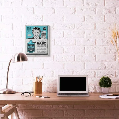 Miniatura 5 de Stupell Industries Babe Magnet Vintage Comic Book Funny Blue, diseño del artista Ester Kay arte de pared, 16 x 1.5 x 20 pulgadas, lienzo