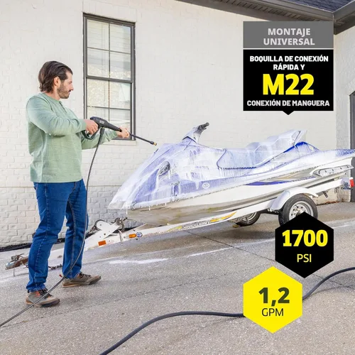 Miniatura 4 de Kärcher Pressure Washer K1700, 3 Spray Nozzles, Detergent Tank, for Cars, Driveways, Siding, Patios, 2125 max. PSI, 1.46 max. GPM