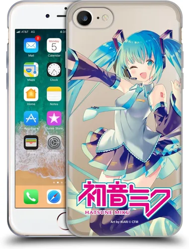 Miniatura 94 de Head Case Designs Licencia Oficial Hatsune Miku Gráficos Lindos Carcasa de Gel [Protección de Grado Militar] Compatible con Apple iPhone 7