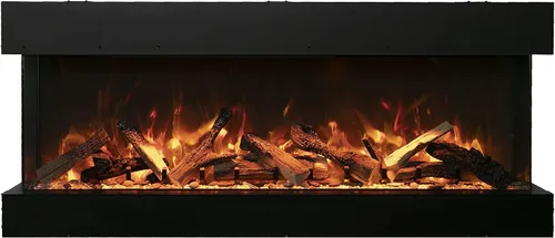 Miniatura 4 de 60-TRU-View-XL XT - Chimenea eléctrica de 3 caras de 60 pulgadas, calentador de chimenea de vidrio de 3 lados con control remoto y temporizador de 8