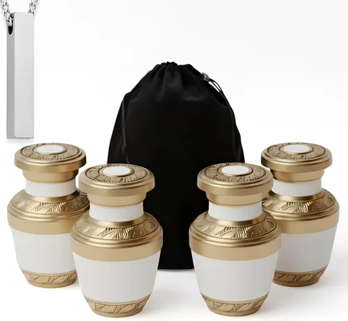 Mini urna de recuerdo para cenizas humanas de adultos hombres y mujeres, funeral y cremación, pequeñas urnas para cenizas humanas, juego de 4