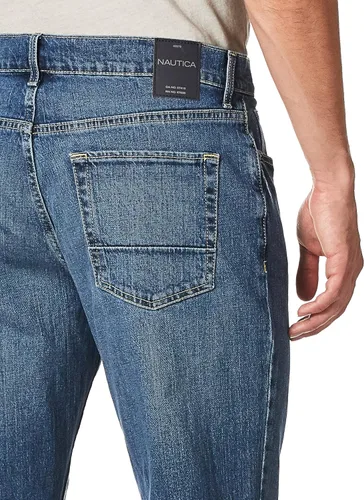 Miniatura 2 de Nautica Jeans de mezclilla de ajuste relajado para hombre, Azul