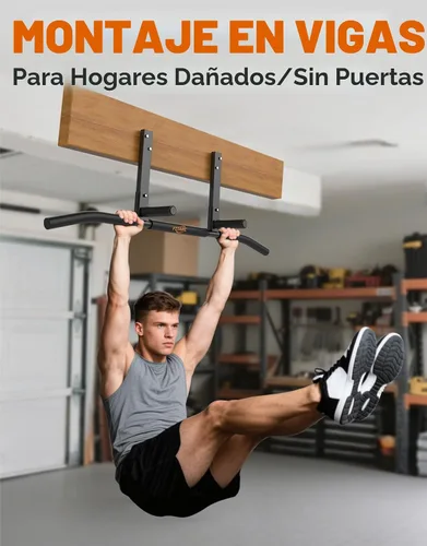 Miniatura 7 de Fitarc Barra de dominadas de montaje en viga, soporte de techo para vigas, construcción de acero resistente, equipo de entrenamiento de gimnasio