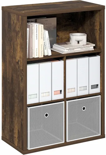 Miniatura 45 de Furinno Luder - Estantería abierta de 3 niveles, color roble francés