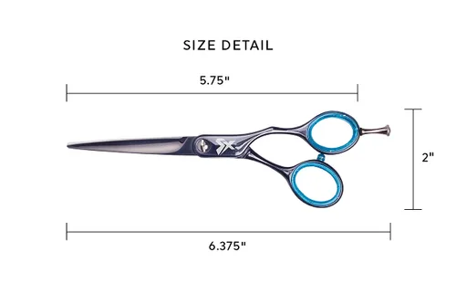 Miniatura 3 de Cricket Shear Xpressions - Tijeras profesionales de corte de pelo de 5.75 pulgadas, tijeras de barbero, acero inoxidable japonés, silenciador
