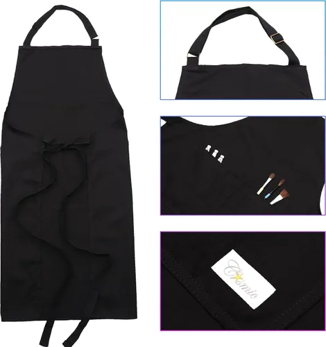 Miniatura 4 de Delantales cósmicos de grado profesional para manualidades y chef con bolsillos, delantal de 34 x 26 pulgadas para cocina, cocina, parrilla, artista