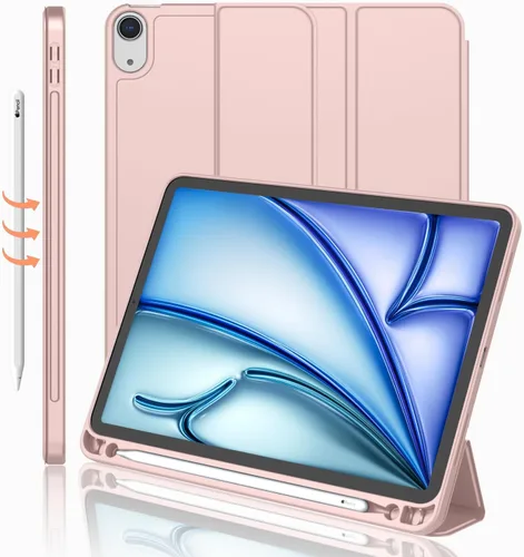 Miniatura 35 de iMieet Funda para iPad Air de 11 pulgadas M3 (2025) / M2 (2024), iPad Air de 5ª/4ª generación 2022/2020 de 10.9 pulgadas con soporte para lápices