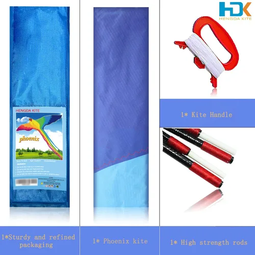 Miniatura 2 de HENGDA KITE Cometa Phoenix, para niños y adultos, fácil de volar, excelente diseño de tela y estructura, las imágenes son hermosas en alta