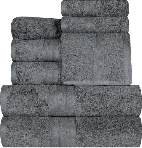 Miniatura 57 de Superior Juego de 2 toallas de baño de fibra larga 100% algodón peinado de 27.64 oz/m², para baño, ducha, cocina, súper suave, afelpado, altamente
