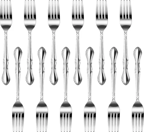 Miniatura 16 de New Star Foodservice 58840 - Juego de cubiertos con diseño de rosa (3 piezas, acero inoxidable), Vajilla, Plateado