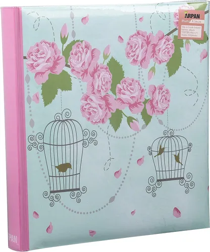 Miniatura 2 de Arpan Álbum de fotos grande de 5 x 7 pulgadas para 200 unidades, regalo ideal x 1 (estilo vintage de jaula rosa Shabby Chic)