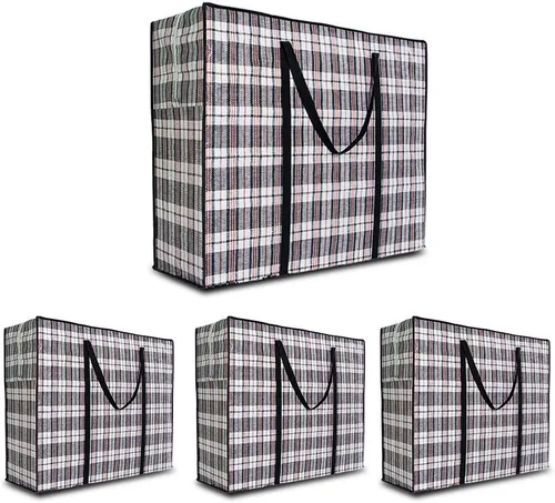 Bolsas de mudanza extragrandes resistentes, bolsas de almacenamiento organizadoras gigantes de 168L con cremallera duradera, bolsas resistentes al