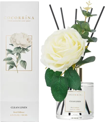 Miniatura 26 de Cocorrína Juego de difusor de varillas - Difusor perfumado de rosa satinada con varillas para el hogar, difusor de varillas para decoración