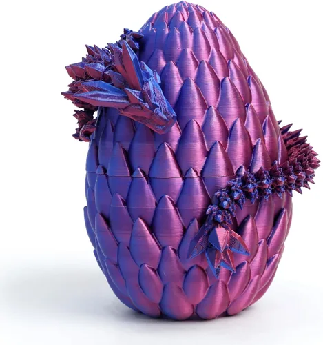 Miniatura 10 de Huevo de dragón 3D – Huevo de Pascua con dragón flexible en el interior, gran regalo impreso en 3D, decoración de figuras, juguete de escritorio