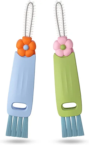 Miniatura 10 de 3 unids 3 en 1 taza tapa huecos cepillo de limpieza multifuncional botella cepillo de limpieza para botella de agua taza tapa hueco para huecos