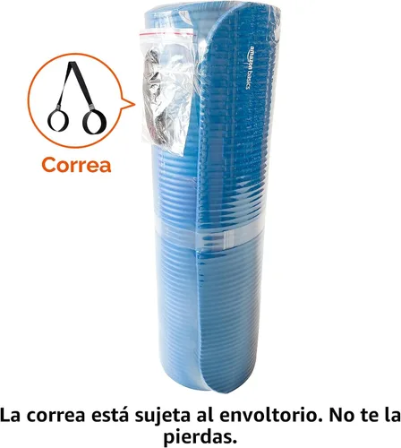 Miniatura 8 de Amazon Basics Extra Thick Exercise Yoga Mat with Carrying Strap Azul