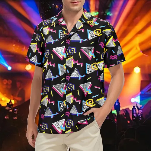 Miniatura 65 de Camisa hawaiana para hombre, con estampado floral, cómoda, con botones, casual, manga corta, ropa de playa para hombre
