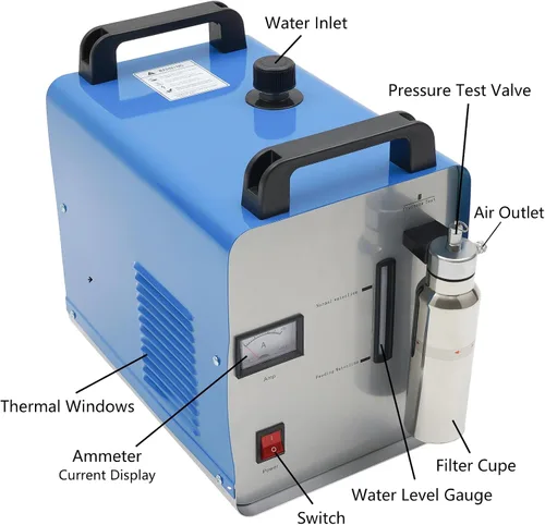 Miniatura 3 de Oxígeno Hidrógeno Gas Generador de Llama Antorcha Soldador de Agua Pulidor de Llama Acrílico 75 L/H Máquina Pulidora de Llama Acrílico Portátil