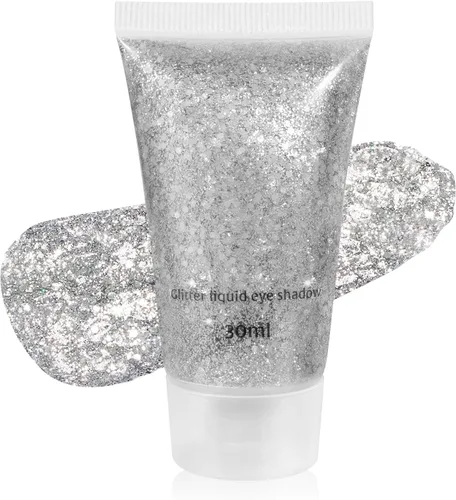 Miniatura 8 de Mysense Gel de purpurina corporal azul real, maquillaje con purpurina para el cabello de la cara para conciertos, accesorios para festivales