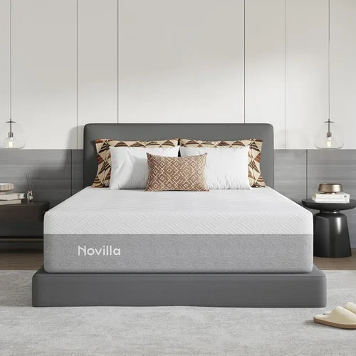 Miniatura 18 de Novilla Colchón King, Colchón de Espuma Viscoelástica King de 14 Pulgadas en una Caja para Soporte, Alivio de Presión y Comodidad Suave, Bliss