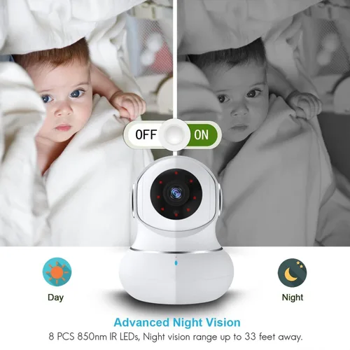Miniatura 4 de litokam Cámara de seguridad para interiores, paquete de 4, cámaras WiFi de 360° para seguridad del hogar, monitor de bebé 2K