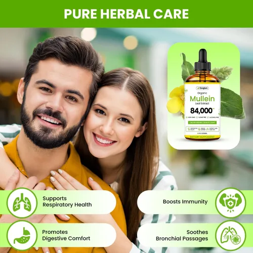 Miniatura 6 de Gotas de gordolobo para pulmones, líquido orgánico de desintoxicación y limpieza pulmonar USDA con malvavisco, tomillo, astrágalo, cáscara