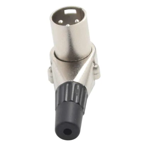 Miniatura 3 de Paquete de 2 conectores macho XLR de ángulo recto ajustables de 3 pines – Banda de audio profesional DJ 7 enchufes de posición XLR macho hembra
